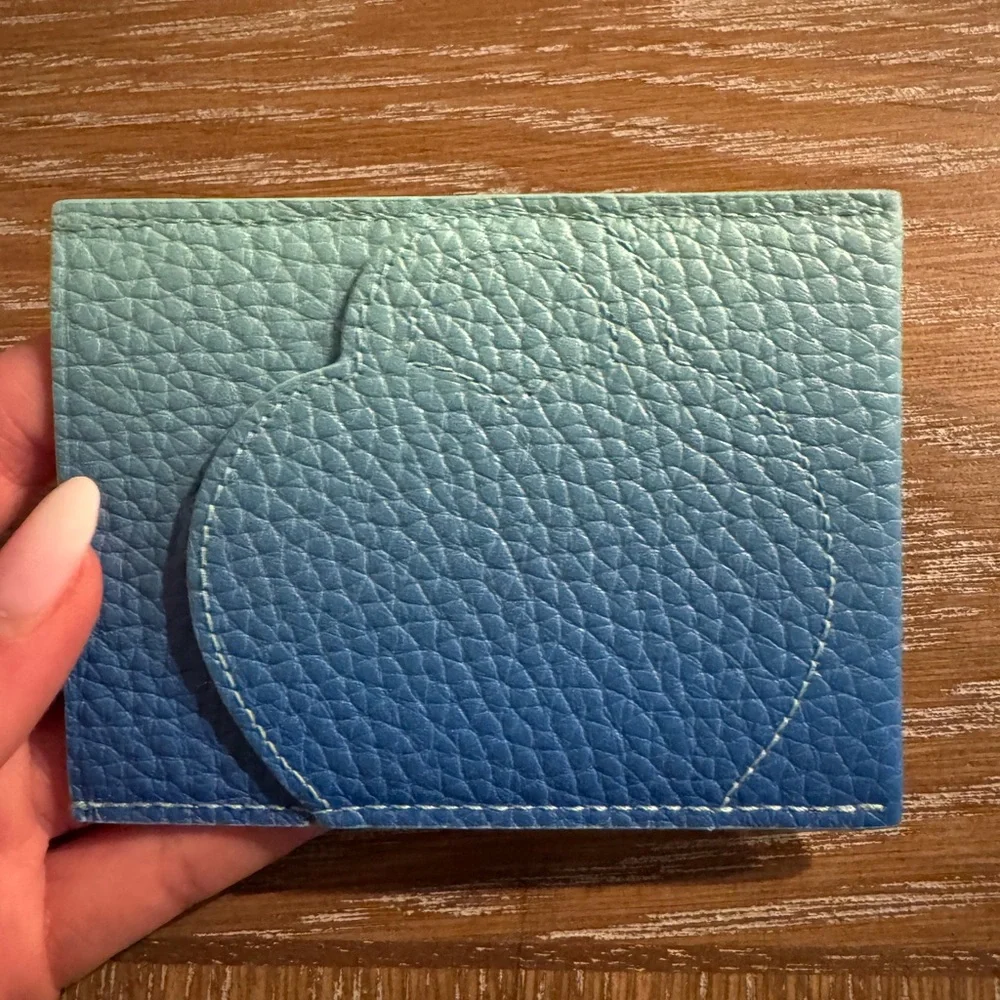 Tiffany & Co. Teal Leather Ombré Card Holder/Wallet - Picture 7 of 7
